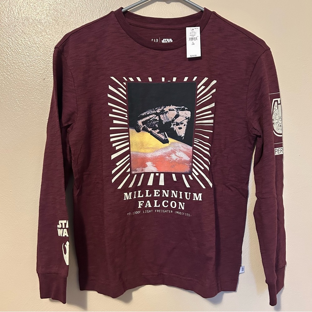 NWT GAP Star Wars Burgundy Graphic Tee